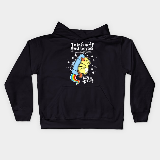 Rocket cat Kids Hoodie by NemiMakeit